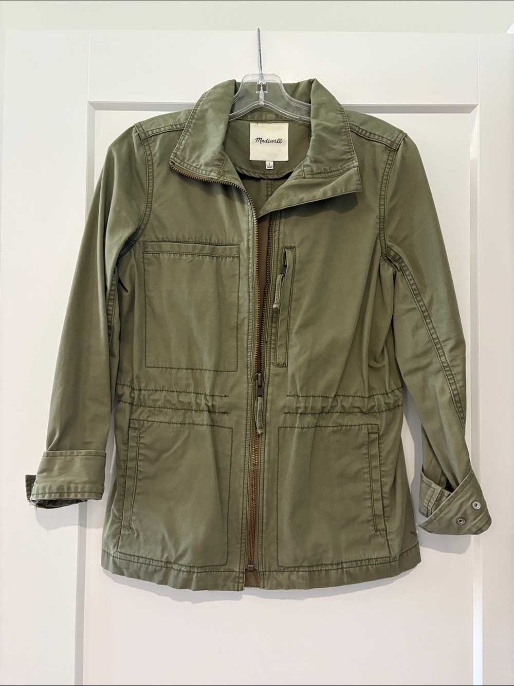 Madewell Girls' Olive Green Drawstring Utility Jacket